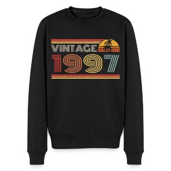 1997 Limited Edition Geburtstag Outfit 1997 vintag - Männer Premium Bio Pullover - Schwarz - Vorne - Nico (187cm)