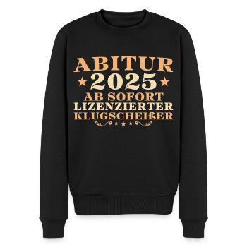 Abitur 2025 Abschluss bestanden Abiturient - Männer Premium Bio Pullover - Schwarz - Vorne - Nico (187cm)