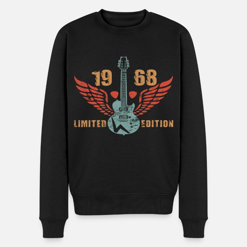 Guitariste Guitariste 1968 Anniversaire - Pull Premium bio Homme - noir