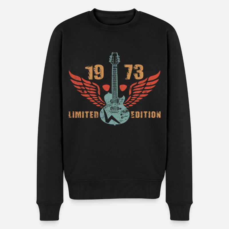 Guitariste Guitariste Guitariste Guitariste 1973 - Pull Premium bio Homme - noir