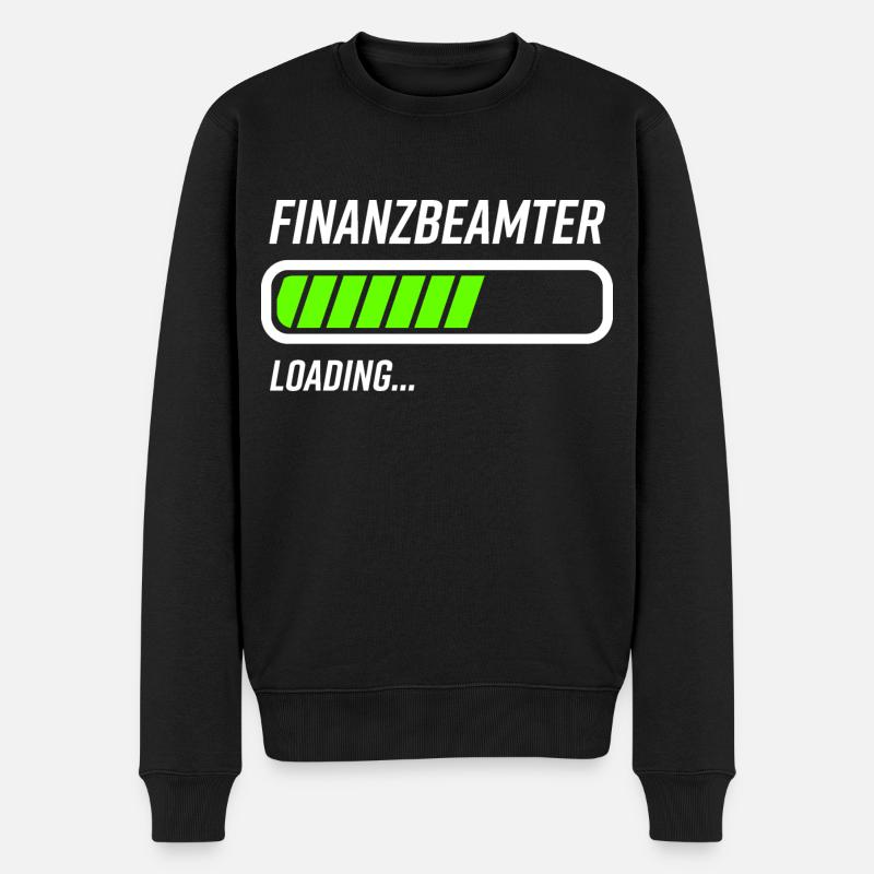 Finanzbeamter Loading Ladebalken - Männer Premium Bio Pullover - Schwarz