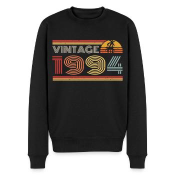 1994 Limited Edition Geburtstag Outfit 1994 vintag - Männer Premium Bio Pullover - Schwarz - Vorne - Nico (187cm)