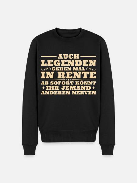 Ruhestand Renteneintritt Mann Rentner - Männer Premium Bio Pullover - Schwarz