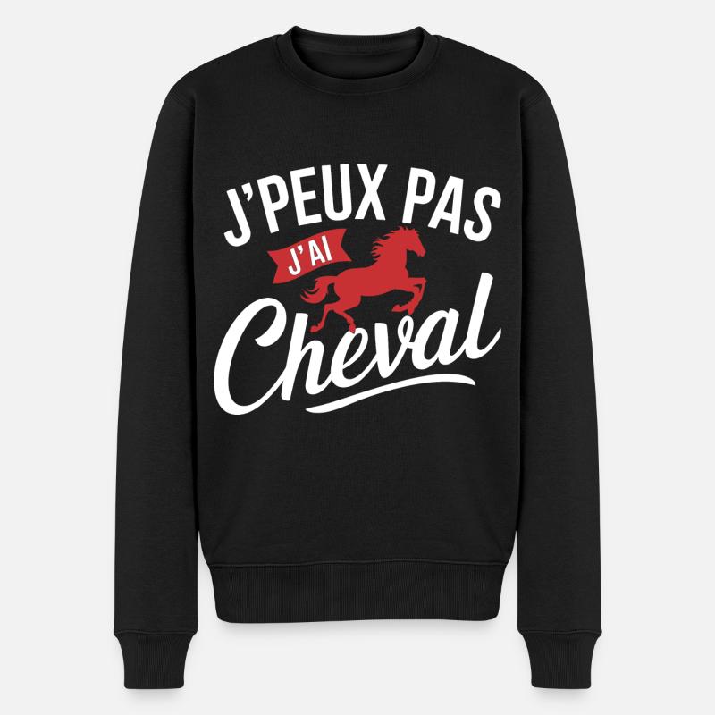 Cavalier Rouge Intense - Pull Premium bio Homme - noir