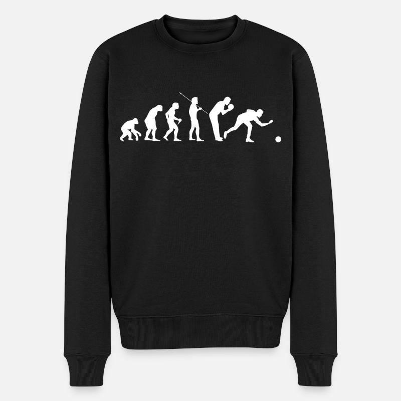 Kegel Team Shirt Bowling Evolution Kegeln Kegelclu - Männer Premium Bio Pullover - Schwarz