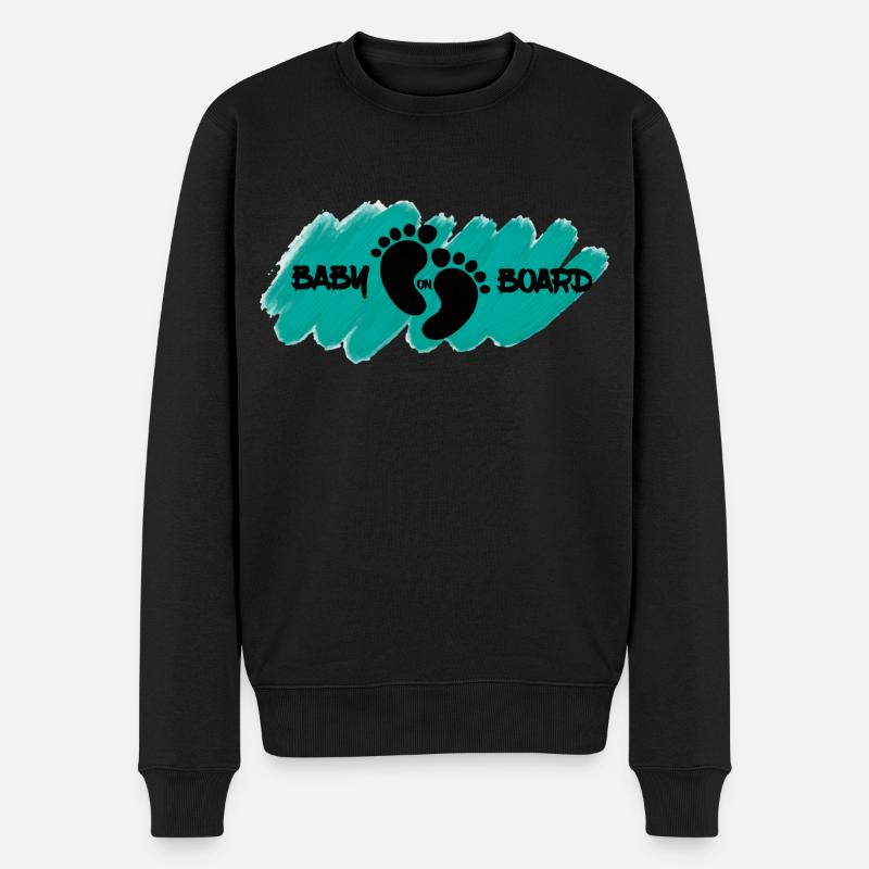 Baby on Board - Pull Premium bio Homme - noir
