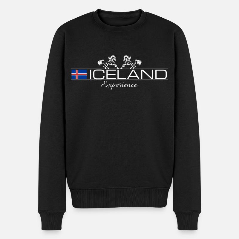 Iceland Experience - Island - Männer Premium Bio Pullover - Schwarz