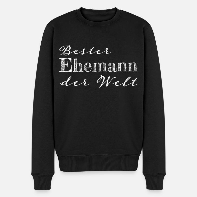 Ehemann Ehefrau Ehepaar Geschenk - Männer Premium Bio Pullover - Schwarz