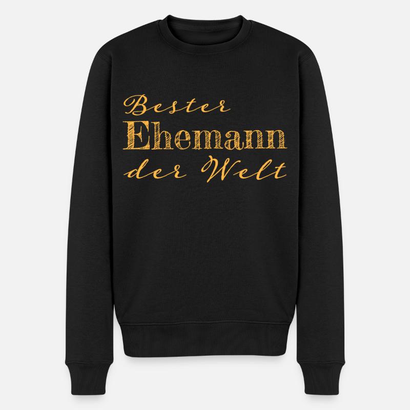 Ehemann Ehefrau Ehepaar Verheiratet Geschenk - Männer Premium Bio Pullover - Schwarz