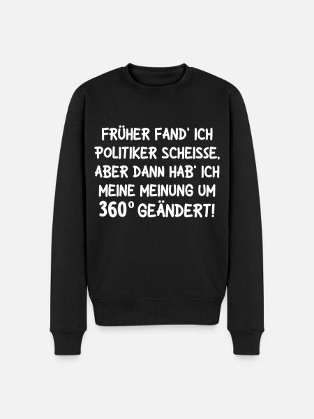 Um 360 Grad - Männer Premium Bio Pullover - Schwarz