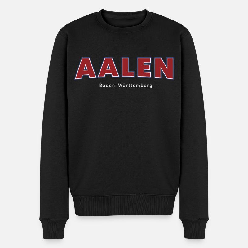 Aalen - Männer Premium Bio Pullover - Schwarz