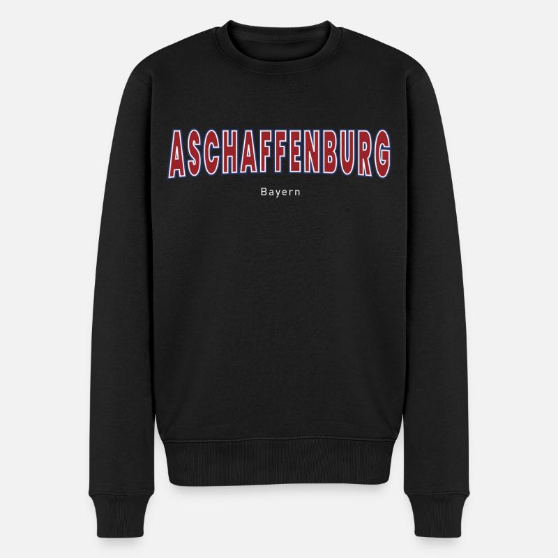 Aschaffenburg - Männer Premium Bio Pullover - Schwarz