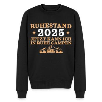 Ruhestand 2025 In Ruhe Camping - Männer Premium Bio Pullover - Schwarz - Vorne - Nico (187cm)