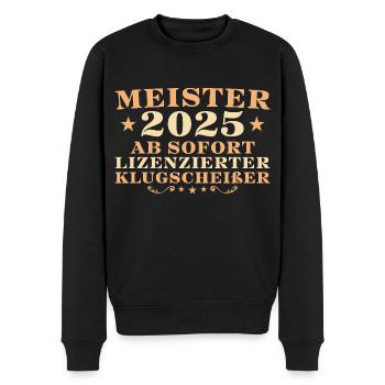 Meister 2025 Abschluss Meisterprüfung - Männer Premium Bio Pullover - Schwarz - Vorne - Nico (187cm)