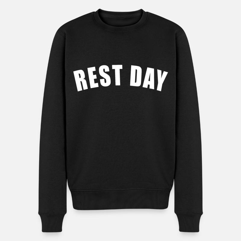 REST DAY GESCHENK SPORTLER TRIATHLON TRIATHLET TRI - Männer Premium Bio Pullover - Schwarz