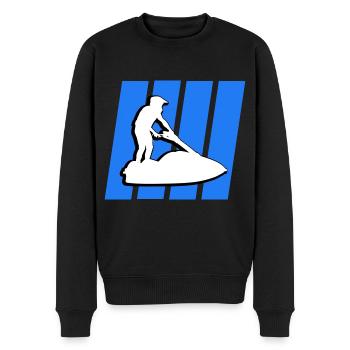 jet ski - Men's Premium Organic Jumper - black - Front - Nico (187cm)
