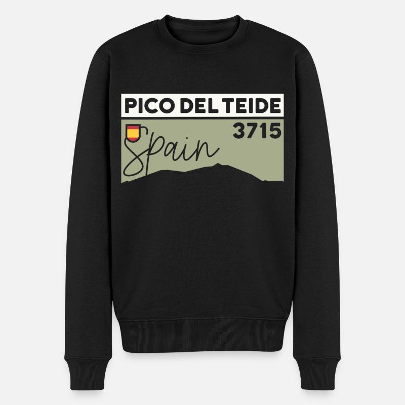 Pico Del Teide Wandern Teneriffa Andenken Vulkan - Männer Premium Bio Pullover - Schwarz