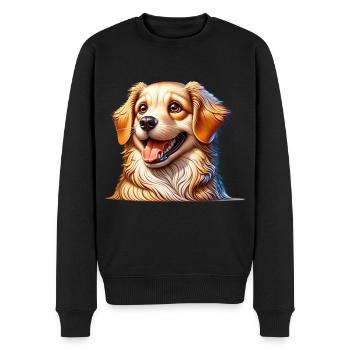 chien drôle mignon chiens mignons - Pull Premium bio Homme - noir - Devant - Nico (187cm)
