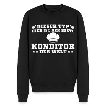 Bester Konditor der Welt Zuckerbäcker - Männer Premium Bio Pullover - Schwarz - Vorne - Nico (187cm)