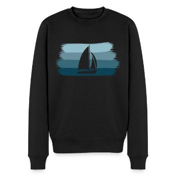 Blue Horizon Segelboot - Männer Premium Bio Pullover - Schwarz - Vorne - Nico (187cm)