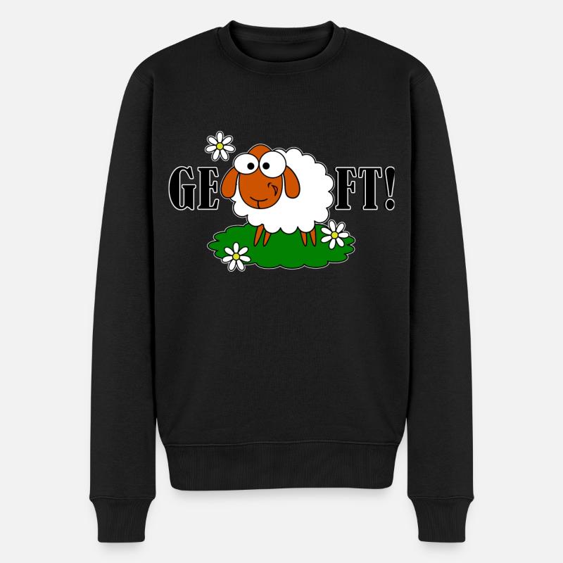 GE - SCHAF - FT! - Männer Premium Bio Pullover - Schwarz