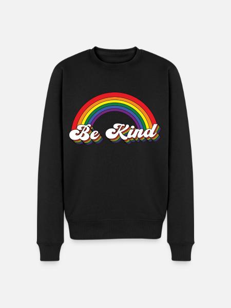 Be Child Rainbow - Men's Premium Organic Jumper - black