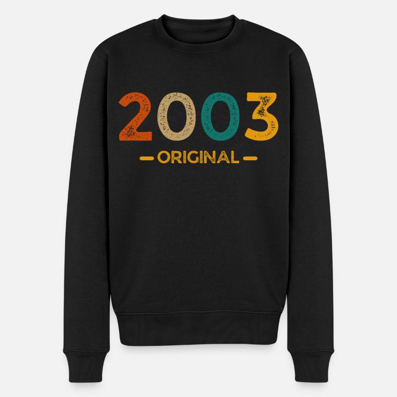 2003 Original - Männer Premium Bio Pullover - Schwarz
