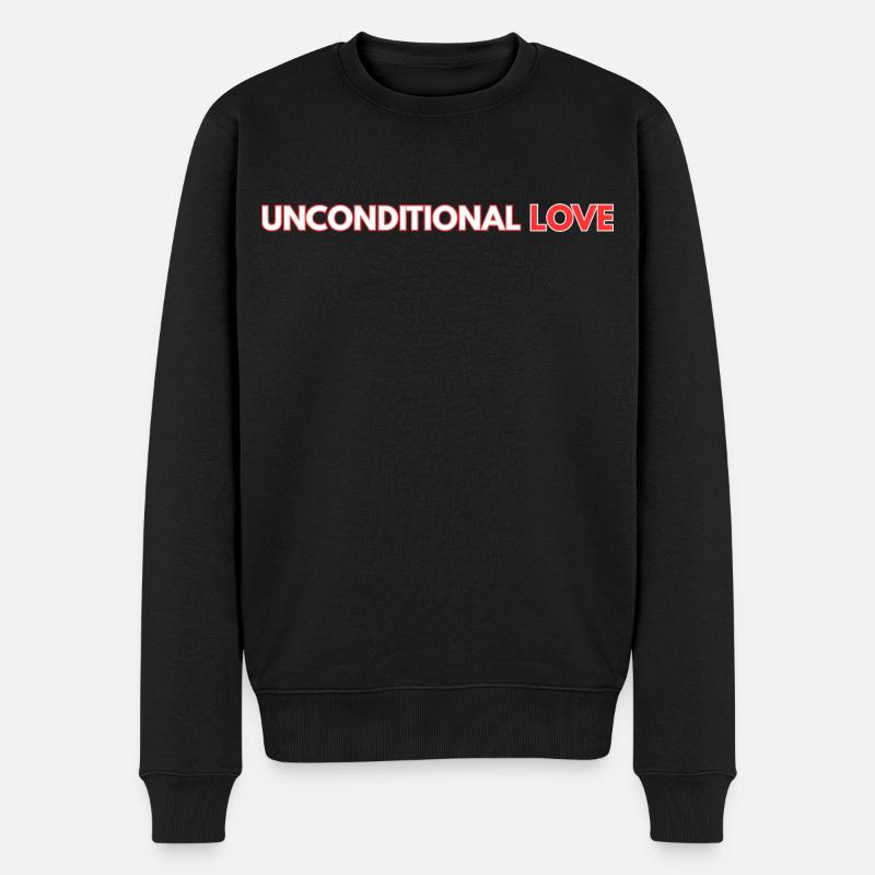 Bedingungslose Liebe - Männer Premium Bio Pullover - Schwarz