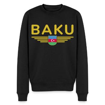 T-Shirt Bakou – Pour les fans de la capitale - Pull Premium bio Homme - noir - Devant - Nico (187cm)