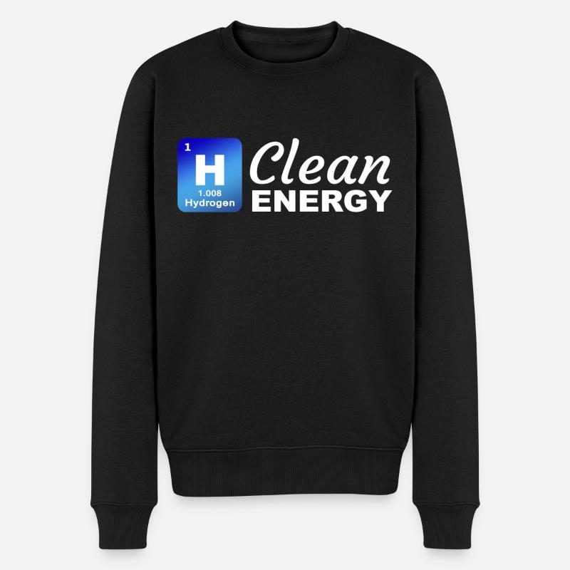 Wasserstoff - Sauberer Energie - Männer Premium Bio Pullover - Schwarz