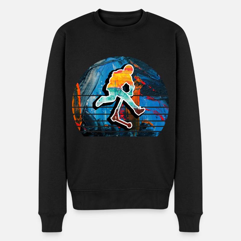 Freestyle-Roller - Männer Premium Bio Pullover - Schwarz