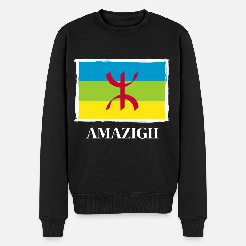 Amazigh - Männer Premium Bio Pullover - Schwarz