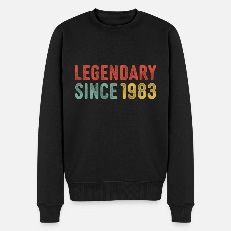 legendary since 1983 - Männer Premium Bio Pullover - Schwarz