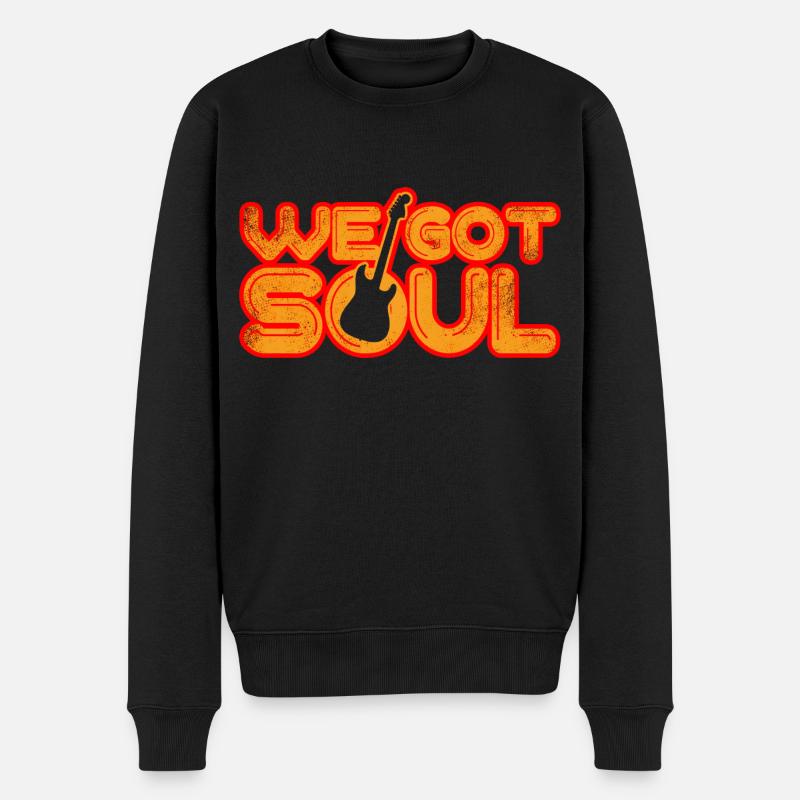 Soul Musik - Männer Premium Bio Pullover - Schwarz
