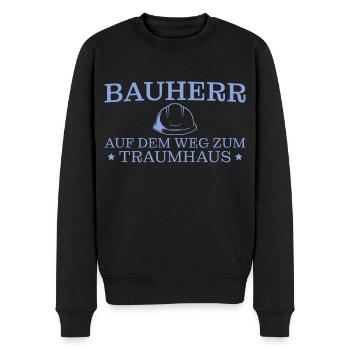 Hausbau Traumhaus Bauherr - Männer Premium Bio Pullover - Schwarz - Vorne - Nico (187cm)
