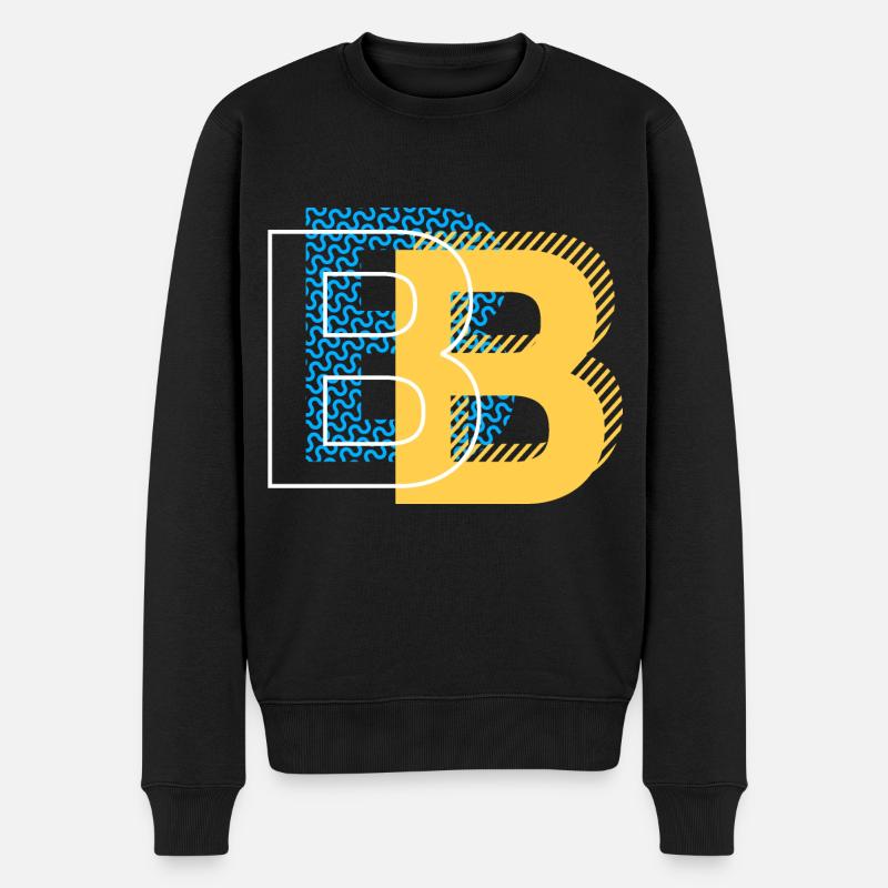 Lettre initiale B b - Pull Premium bio Homme - noir