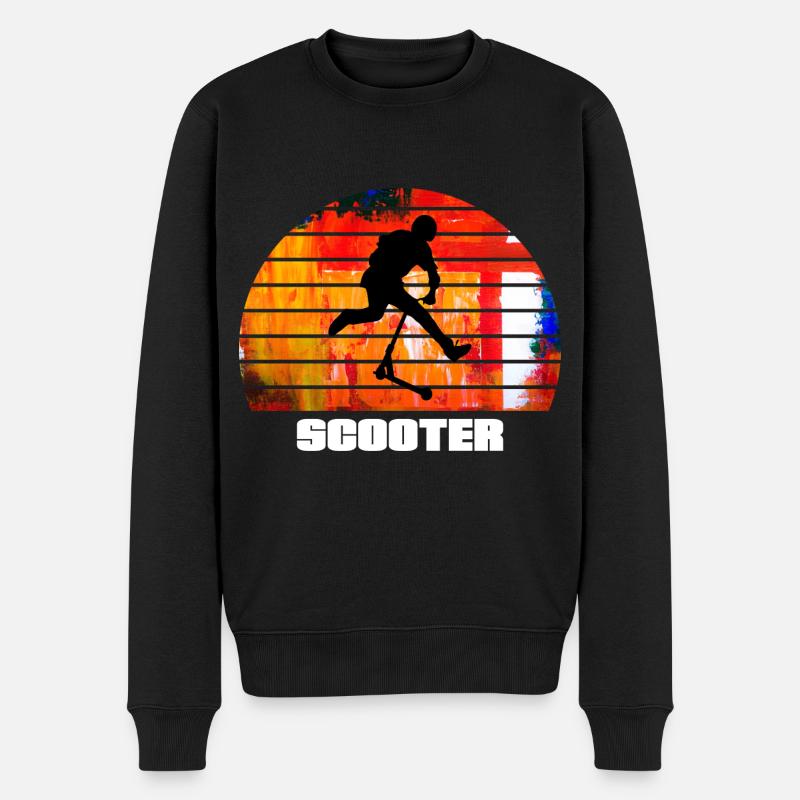 Roller - Männer Premium Bio Pullover - Schwarz