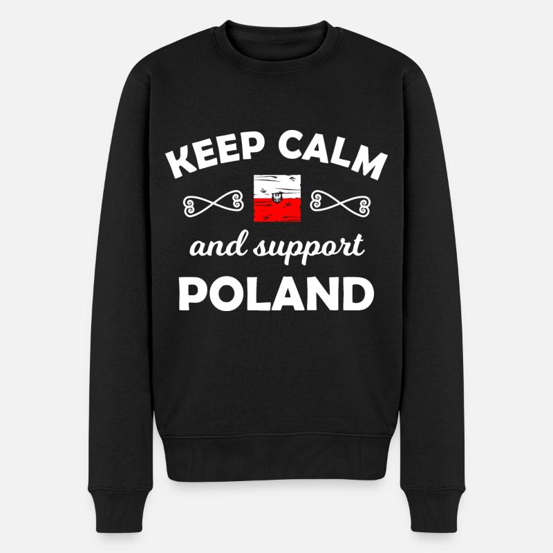 Die polnischen Fans - Männer Premium Bio Pullover - Schwarz