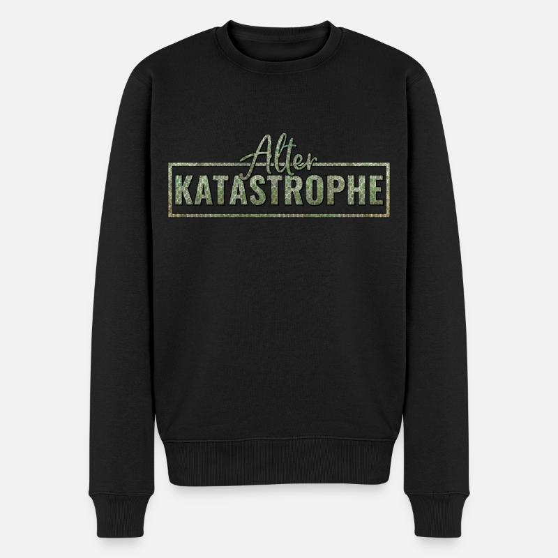 Alter Katastrophe - Männer Premium Bio Pullover - Schwarz