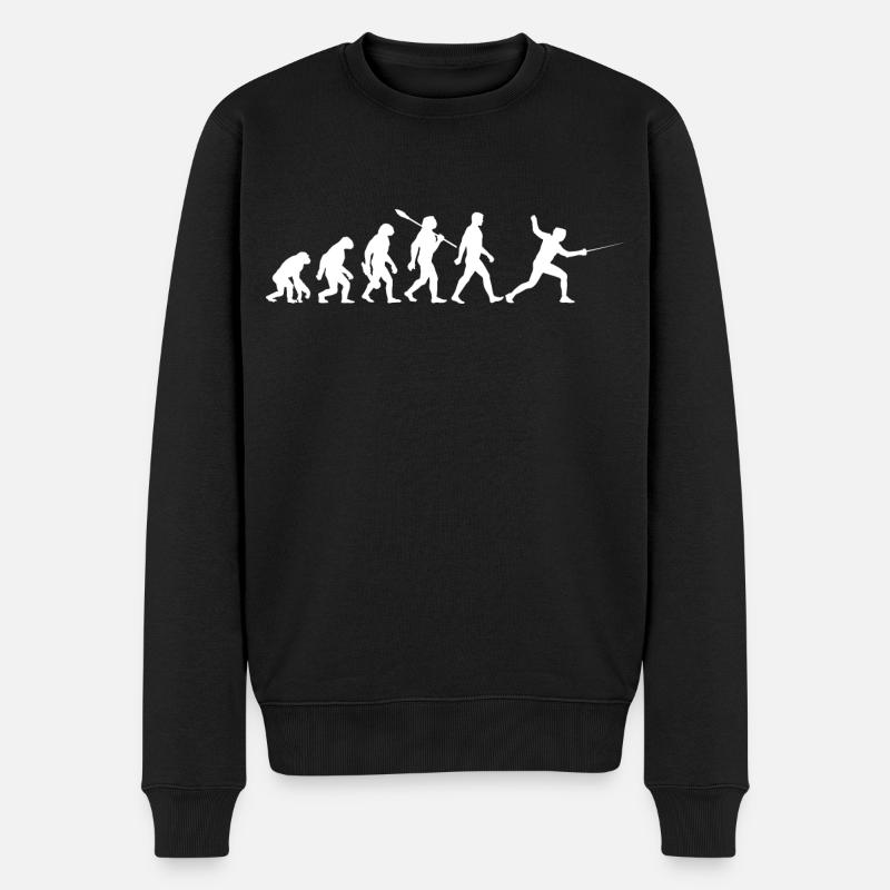 Evolution - Escrime - Escrimeurs - Arts Martiaux - Pull Premium bio Homme - noir