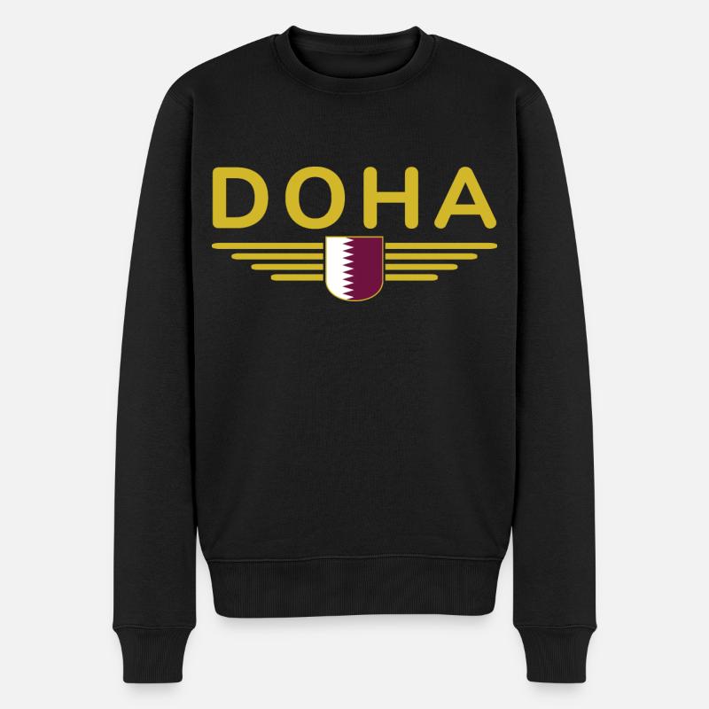 Doha Design – Élégant et unique - Pull Premium bio Homme - noir