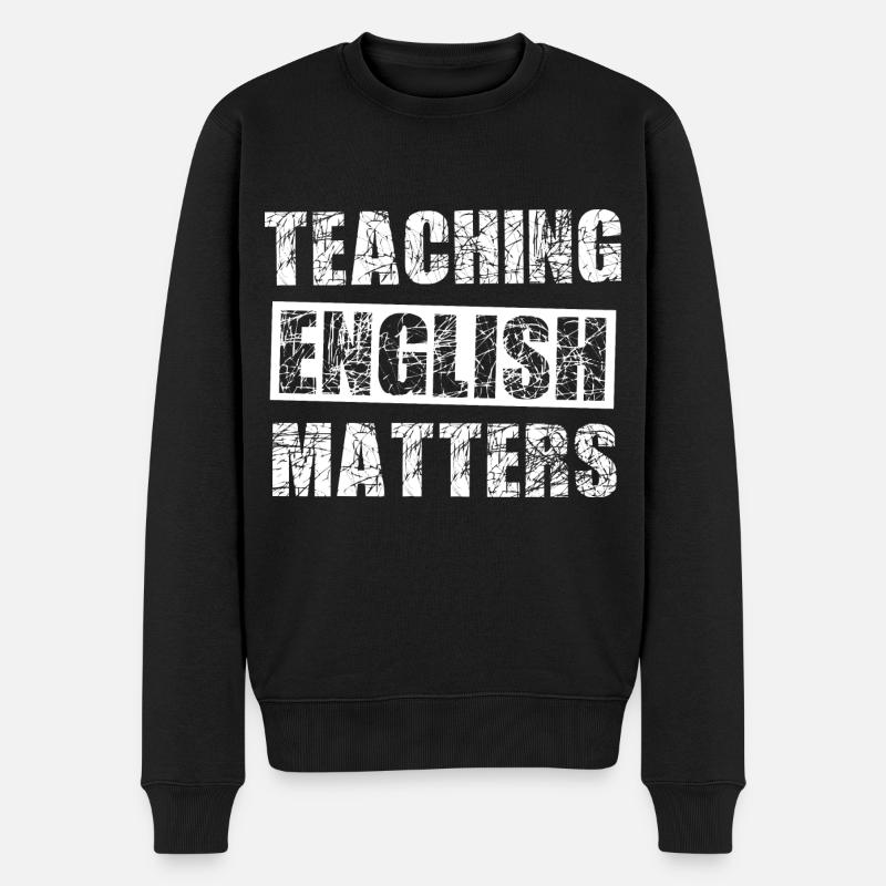 Der Englisch Lehrer - Männer Premium Bio Pullover - Schwarz
