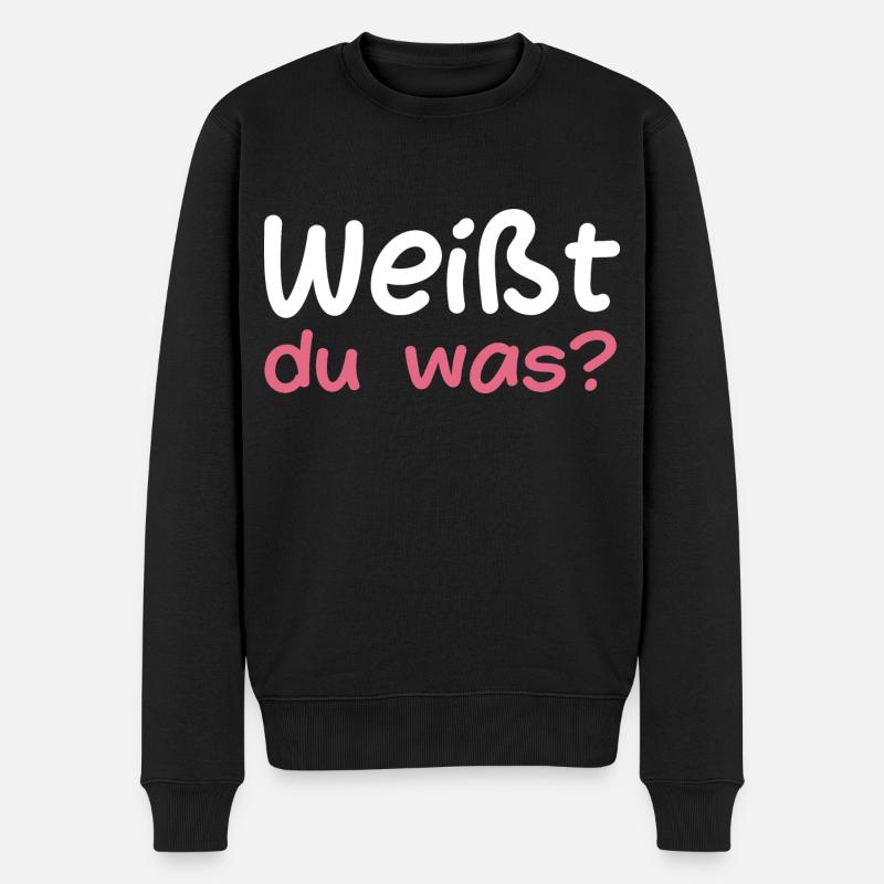 Weißt du was Bruder Nachwuchs - Männer Premium Bio Pullover - Schwarz