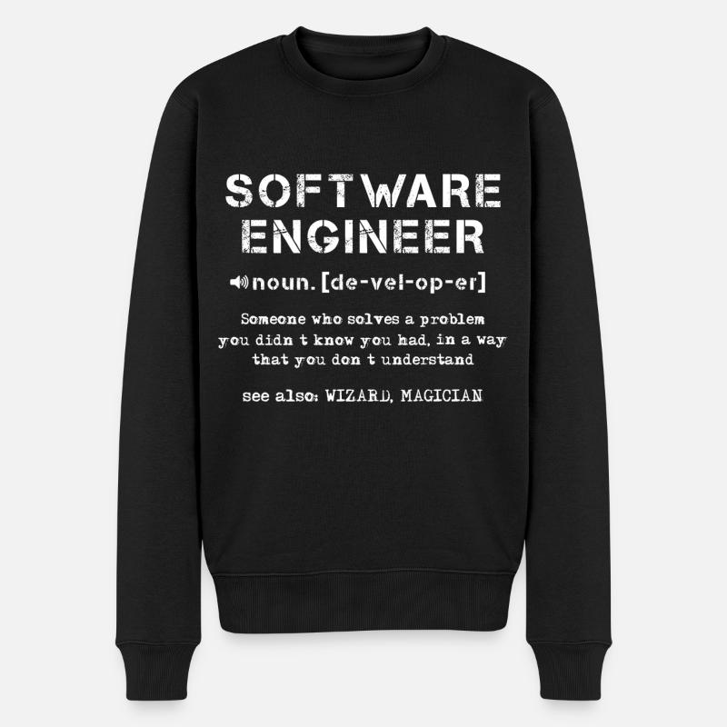 Définition de l'ingénieur logiciel - Pull Premium bio Homme - noir