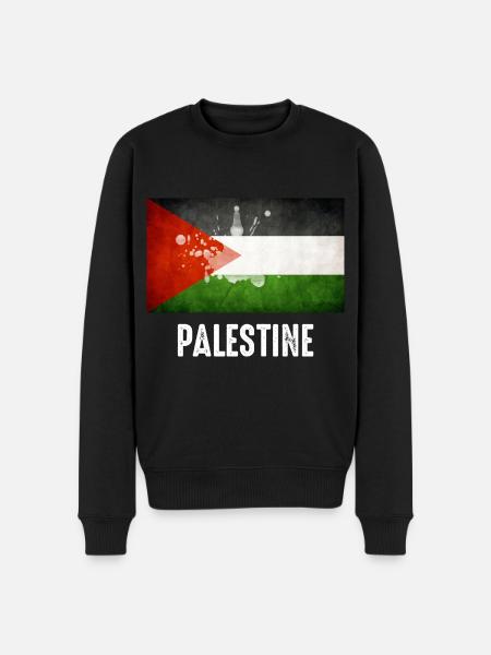 Flag of Palestine - Men's Premium Organic Jumper - black