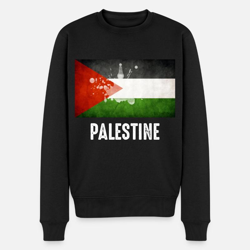flag of Palestine - Pull Premium bio Homme - noir