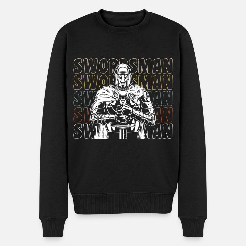 Escrime Sword Geek - Pull Premium bio Homme - noir