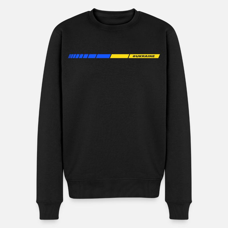 Ukraine - Männer Premium Bio Pullover - Schwarz