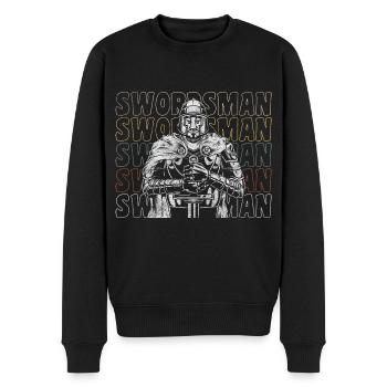 Schwert Krieger Schwerter - Männer Premium Bio Pullover - Schwarz - Vorne - Nico (187cm)