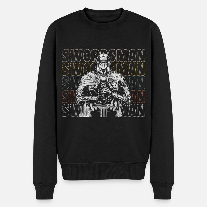 Épée Épée Guerrier Épées - Pull Premium bio Homme - noir